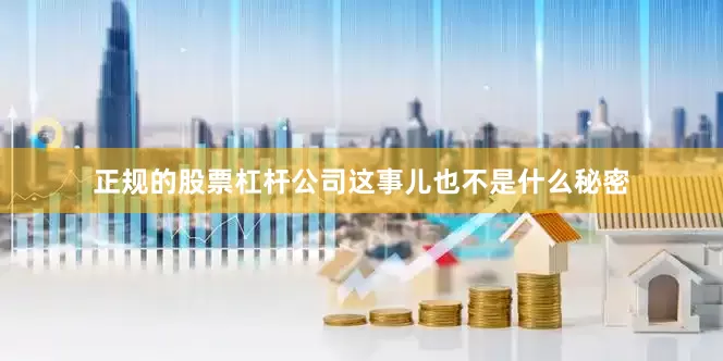 正规的股票杠杆公司这事儿也不是什么秘密